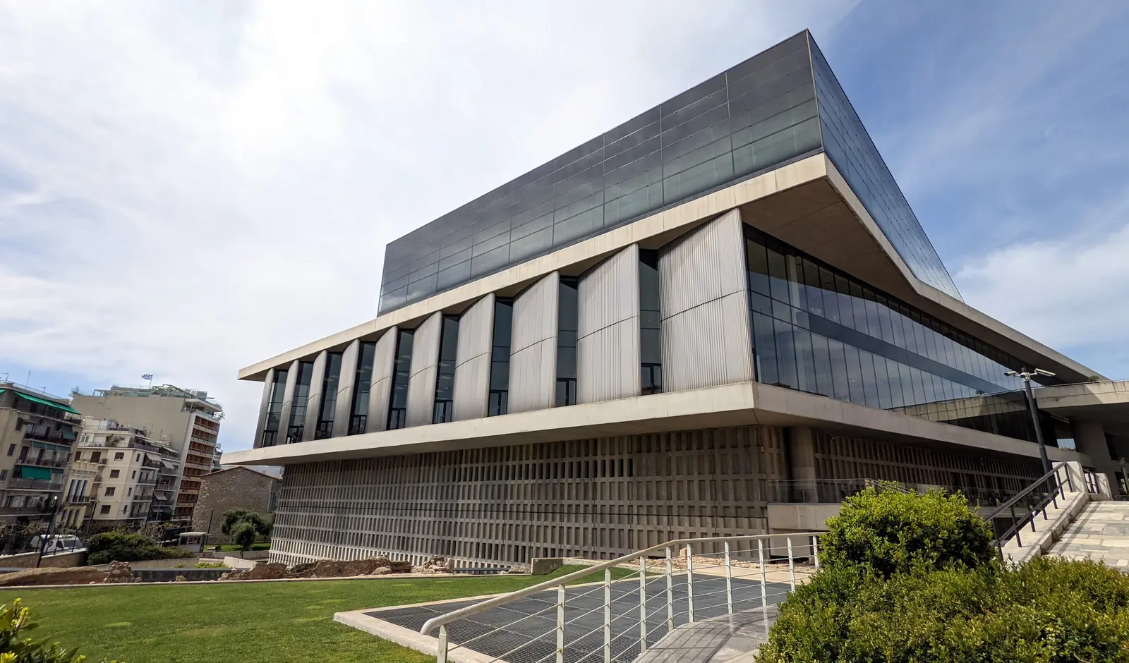 The Acropolis Museum in Athens, below the Acropolis