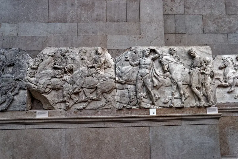 Sculptures from the Parthenon frieze in the Acropolis Museum