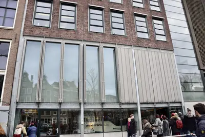 The entrance building of the Anne Frank House museum, Amsterdam