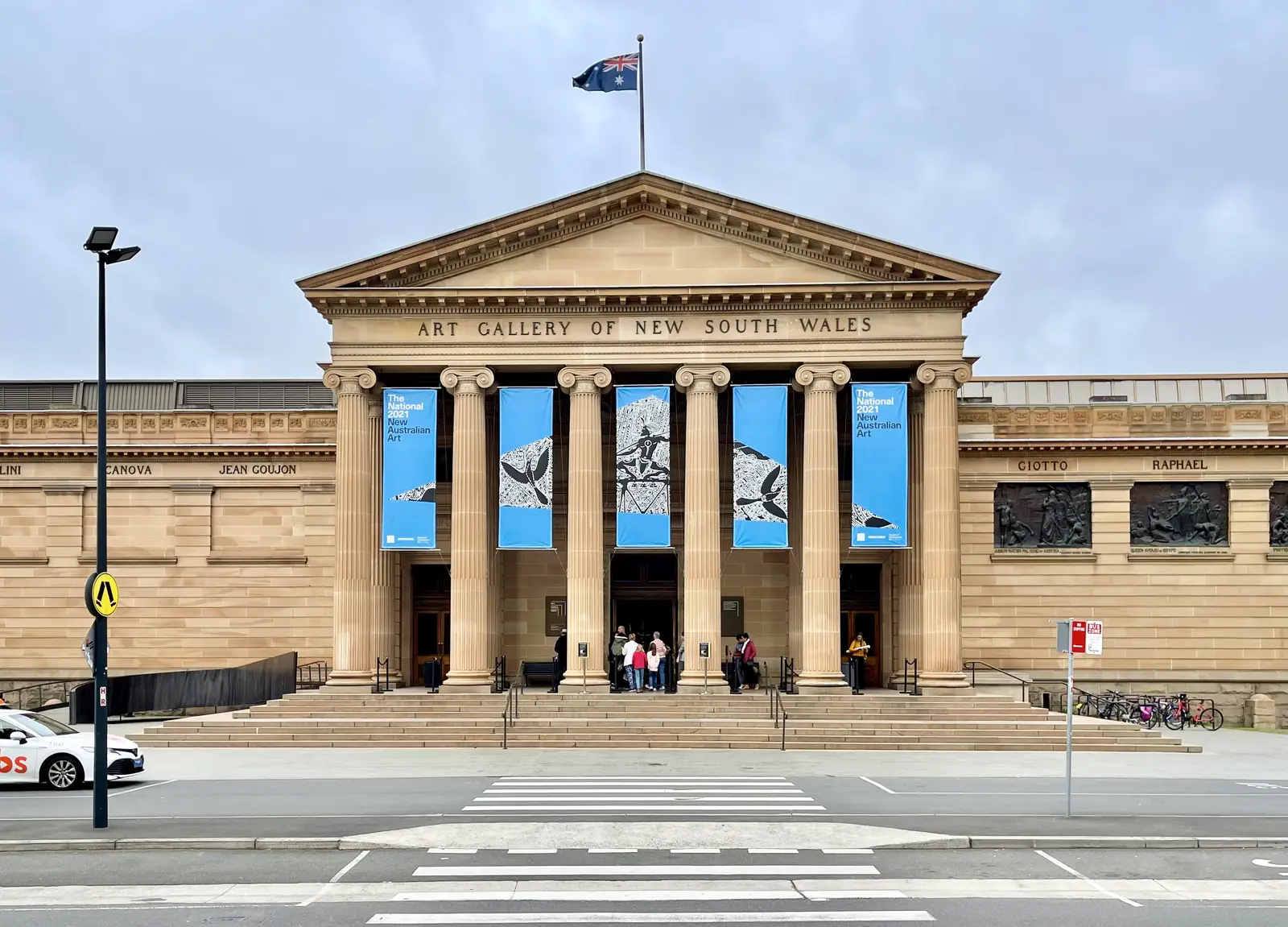 The Neoclassical facade of the Art Gallery of New South Wales, Sydney