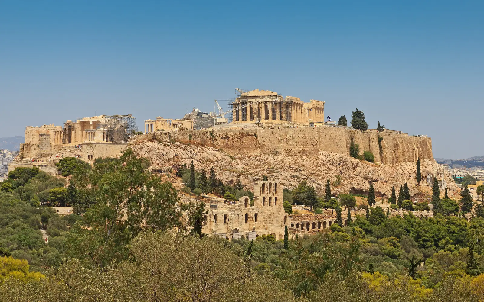 The Acropolis of Athens seen from Philopappos Hill