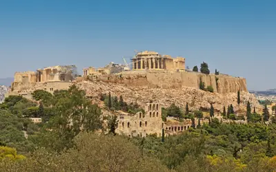 The Acropolis of Athens seen from Philopappos Hill