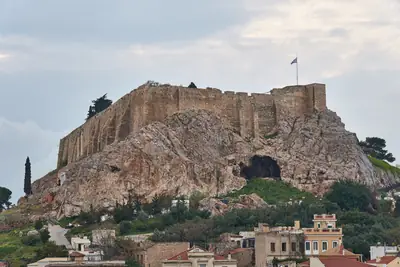 The Plaka district below the Acropolis, Athens