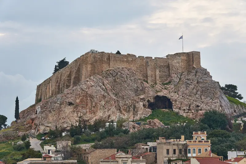 The Plaka district below the Acropolis, Athens