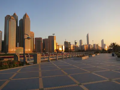The Abu Dhabi skyline from the Corniche