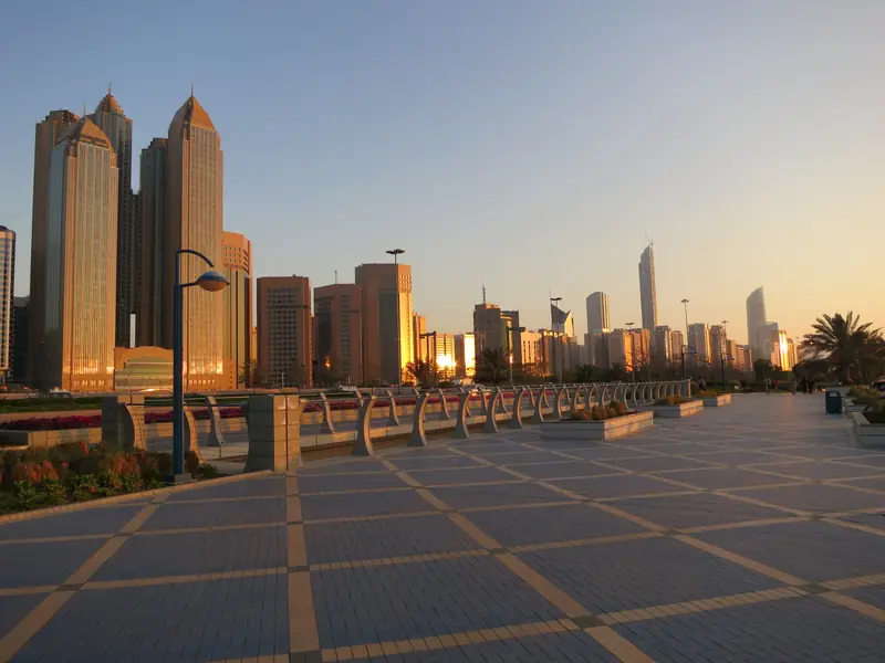The Abu Dhabi skyline from the Corniche