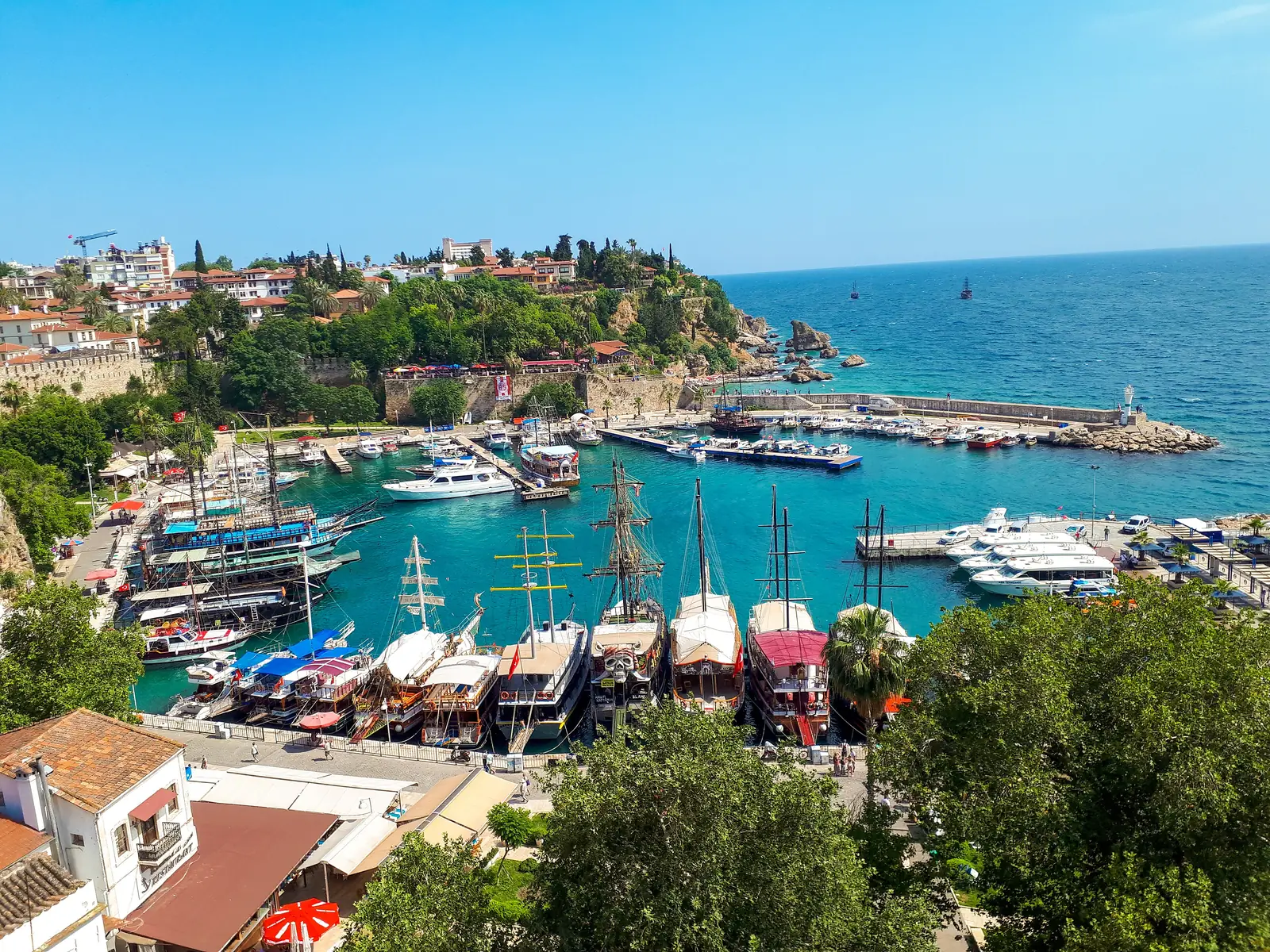 The old harbour below Kaleiçi, Antalya
