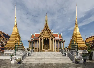 Gilded spires and roofs of the Grand Palace, Bangkok
