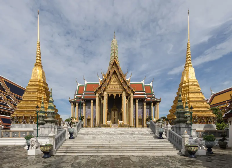 Gilded spires and roofs of the Grand Palace, Bangkok