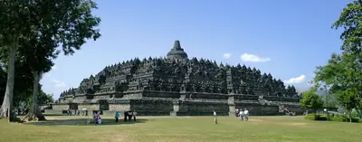 Borobudur temple seen from the north-west