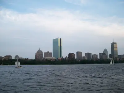 The Boston skyline across the Charles River