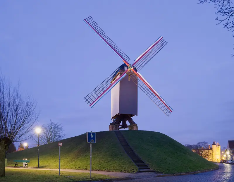 Bonne Chiere windmill in Bruges, Belgium