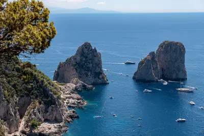 The Faraglioni rock stacks off Capri