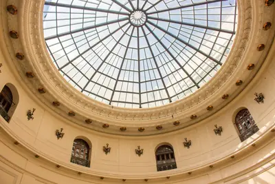 The domed atrium of the Centro Cultural Banco do Brasil, Rio de Janeiro