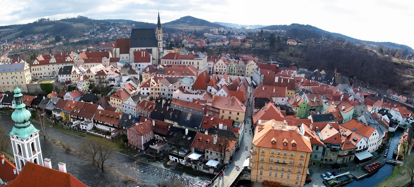 Panorama of Český Krumlov and its castle