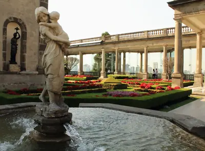 A fountain in the gardens of Chapultepec Castle