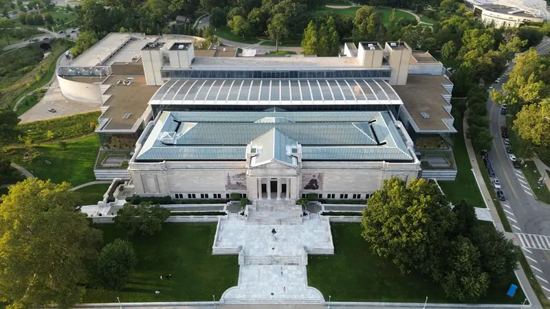The Cleveland Museum of Art and Wade Park from the air
