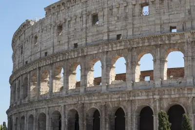 The outer arcades of the Colosseum in Rome