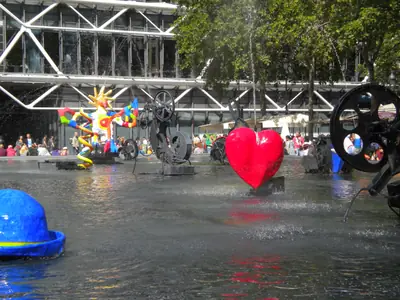 The Stravinsky Fountain in front of the Centre Pompidou, Paris