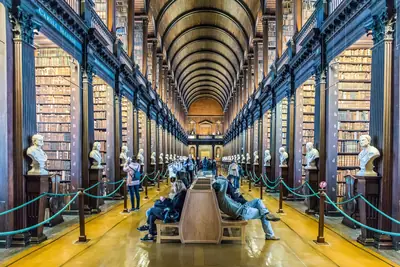 The Long Room of the Old Library at Trinity College Dublin