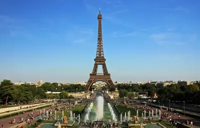 The Eiffel Tower seen from the Trocadéro