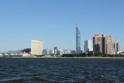 Seaside Momochi and Fukuoka Tower on Hakata Bay