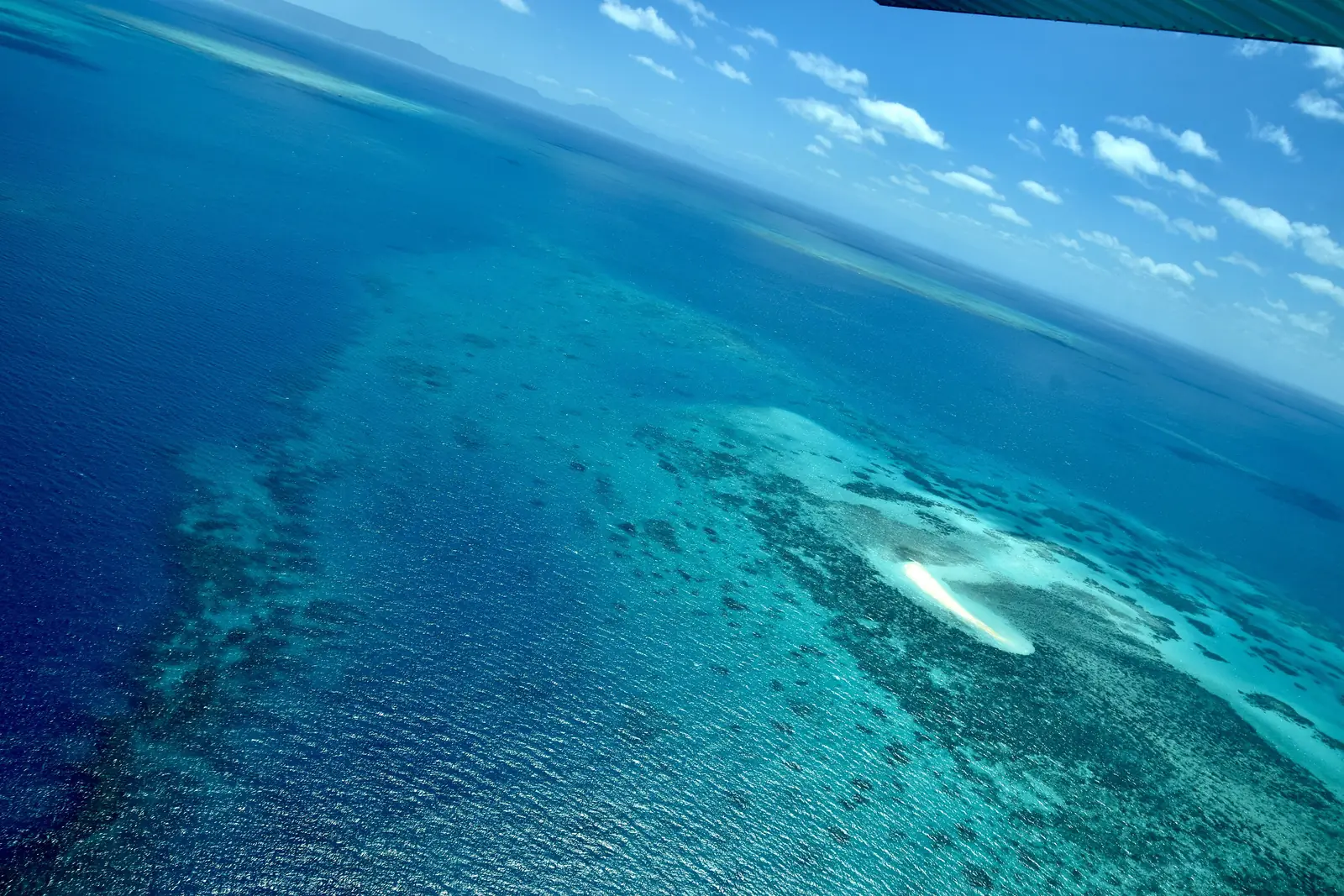 Aerial view of the Great Barrier Reef
