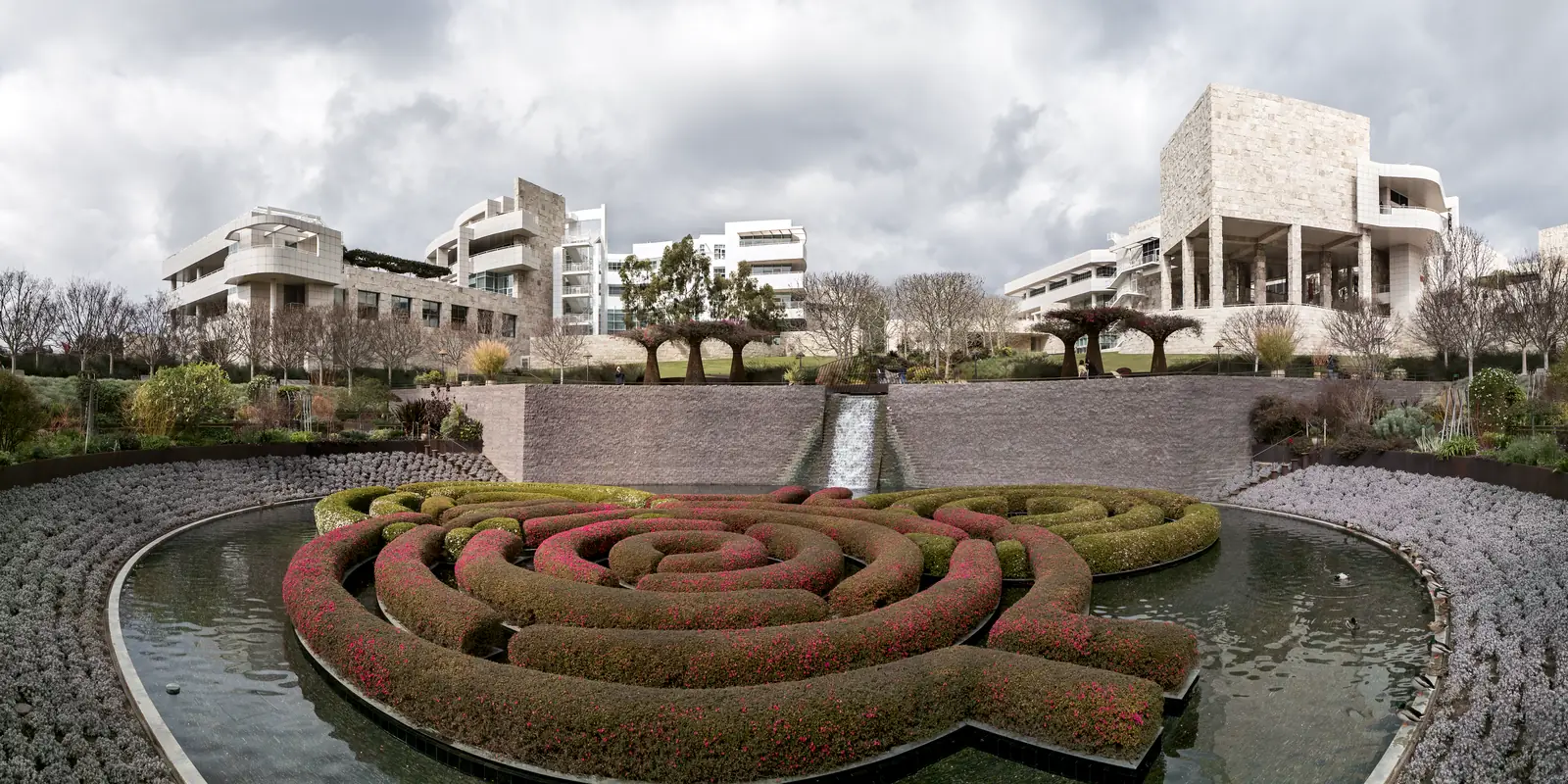 The Getty Center seen from the Central Garden