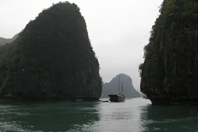 Limestone tower karsts in Ha Long Bay