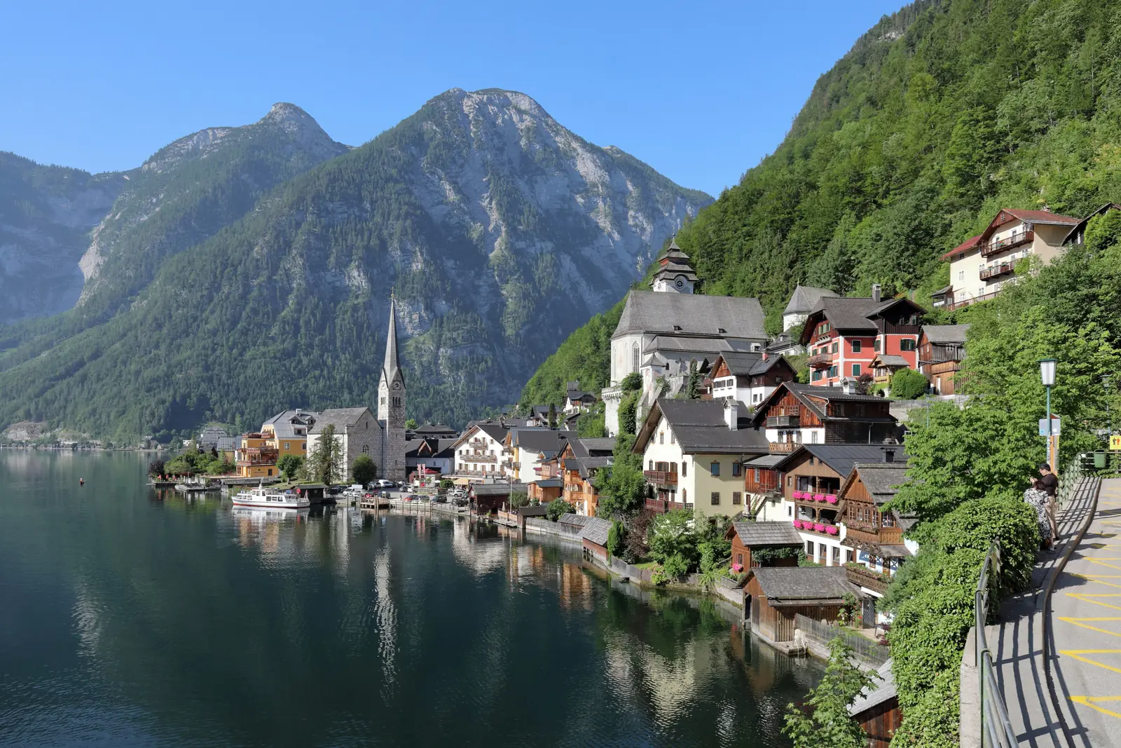 Hallstatt seen from the north, on Lake Hallstatt