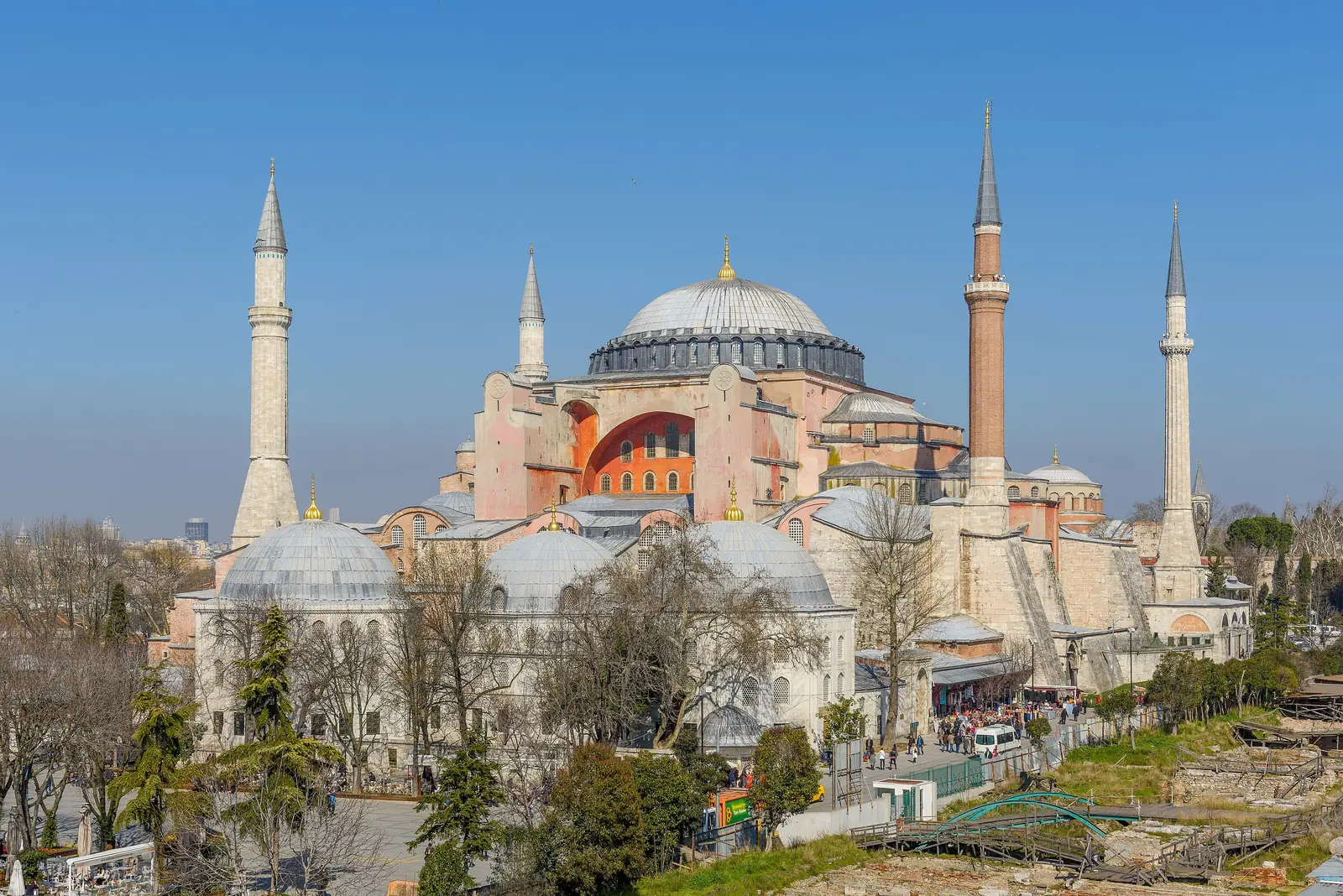 Hagia Sophia with its dome and minarets, Istanbul