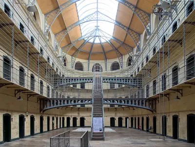 The galleried, skylit East Wing cell block of Kilmainham Gaol