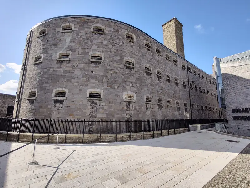 The stone exterior of Kilmainham Gaol, Dublin