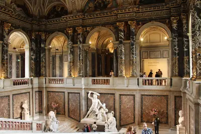 The grand staircase of the Kunsthistorisches Museum
