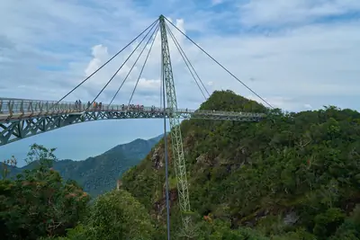 The Langkawi Sky Bridge above the rainforest