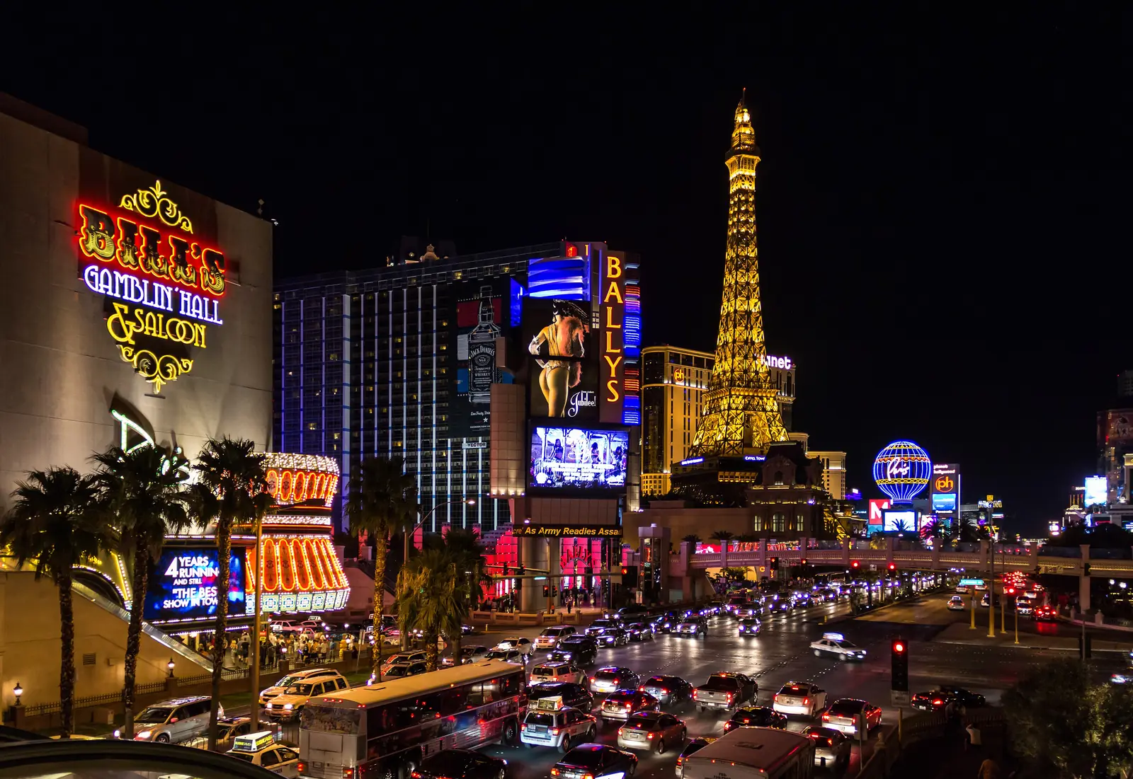 The Las Vegas Strip at night