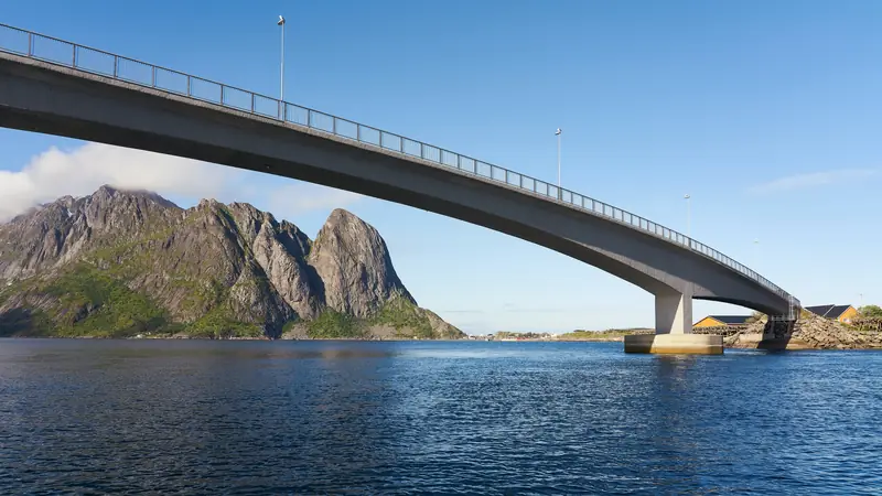 Norway Lofoten bridge between Sakrisoya and Andoya