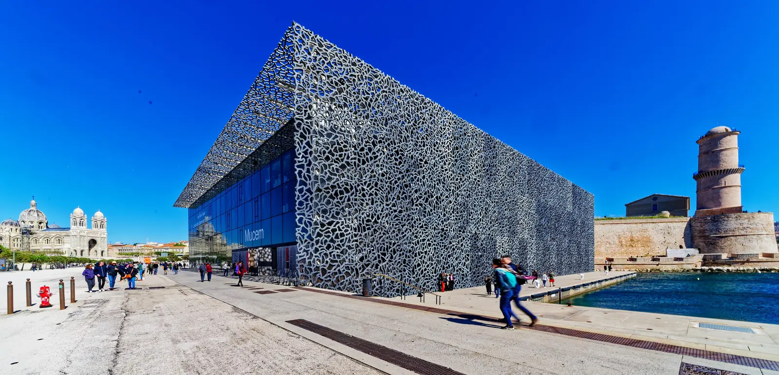The lattice-clad J4 building of Mucem, Marseille