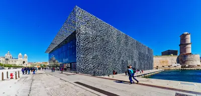 The lattice-clad J4 building of Mucem, Marseille
