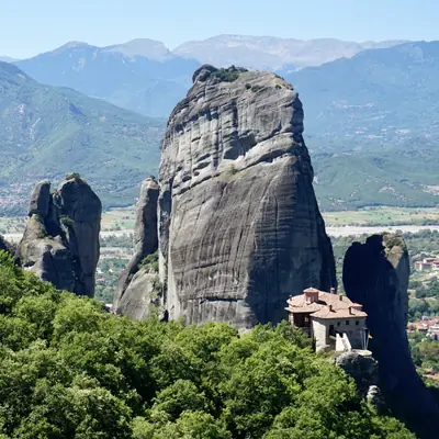A monastery on the rocks of Meteora
