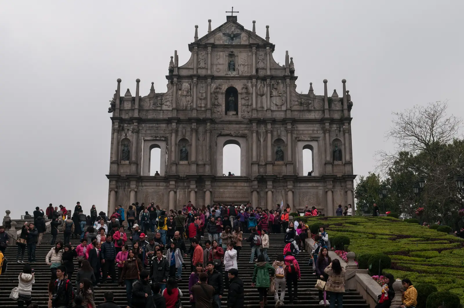 The facade of the Ruins of St Paul's, Macau