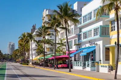 Art Deco hotels on Ocean Drive, Miami Beach