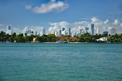 The Miami skyline across Biscayne Bay