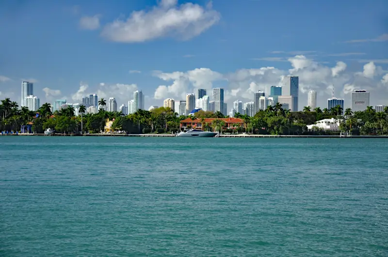 The Miami skyline across Biscayne Bay