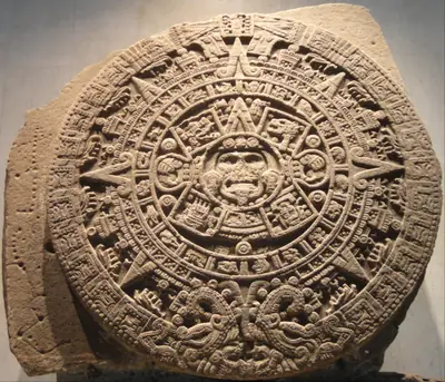 The Aztec Sun Stone in the Mexica Hall of the Museo Nacional de Antropología