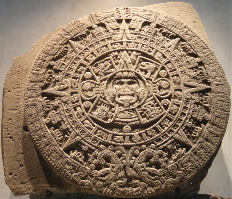 The Aztec Sun Stone in the Mexica Hall of the Museo Nacional de Antropología