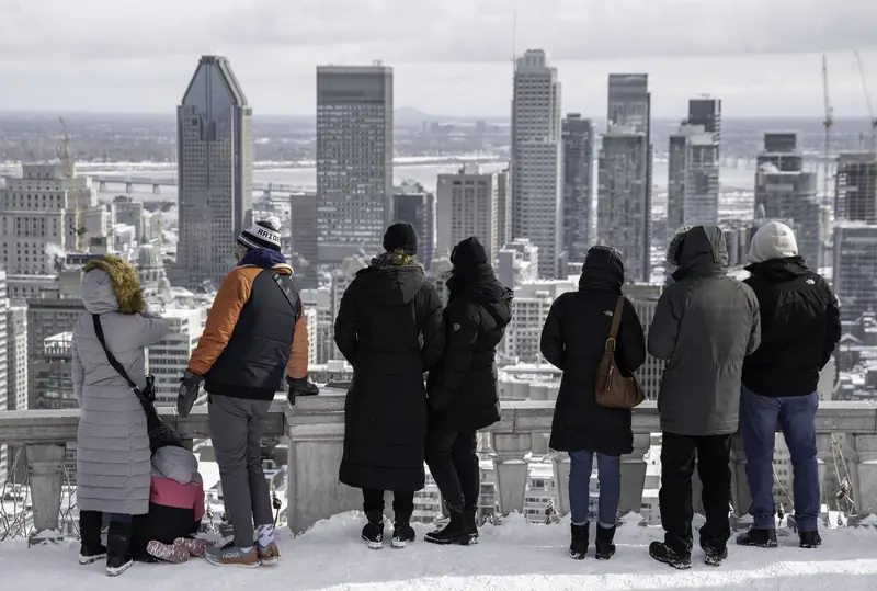 Downtown Montreal from the Kondiaronk lookout on Mount Royal