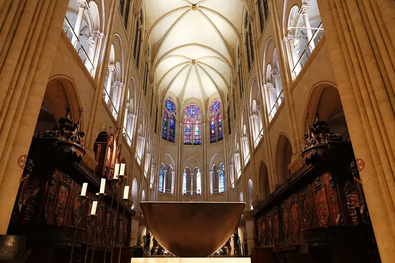 The restored chancel of Notre-Dame de Paris, 2024