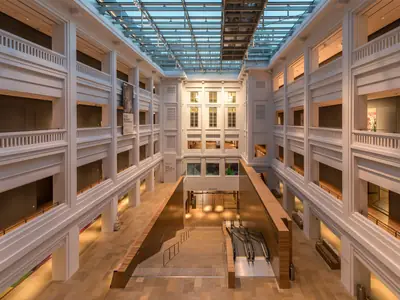 The interior of National Gallery Singapore