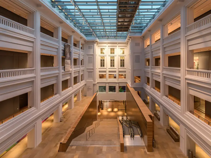 The interior of National Gallery Singapore